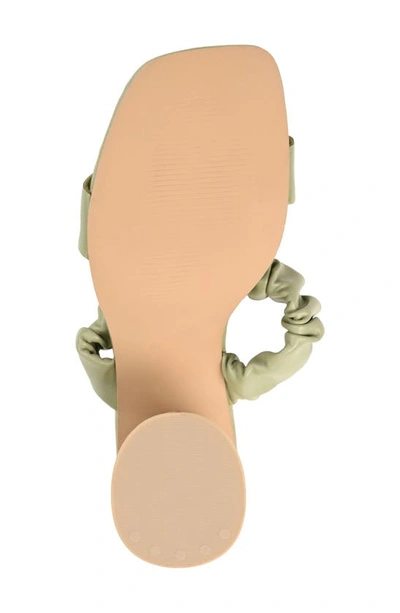Journee Collection Open Square-toe Block Heel In Green