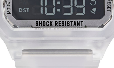 Adidas Originals Digital One Gmt Digital Resin Strap Watch, 47mm In Clear |  ModeSens