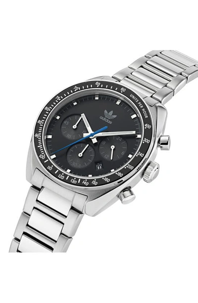 Shop Adidas Originals Edition One Chronograph Bracelet Watch, 40mm In Silver
