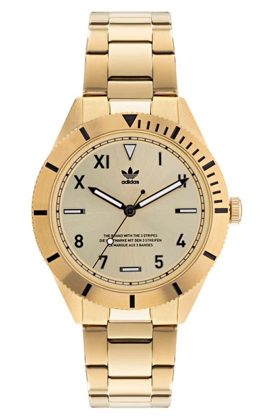 Shop Adidas Originals Edition Three Bracelet Watch, 41mm In Gold