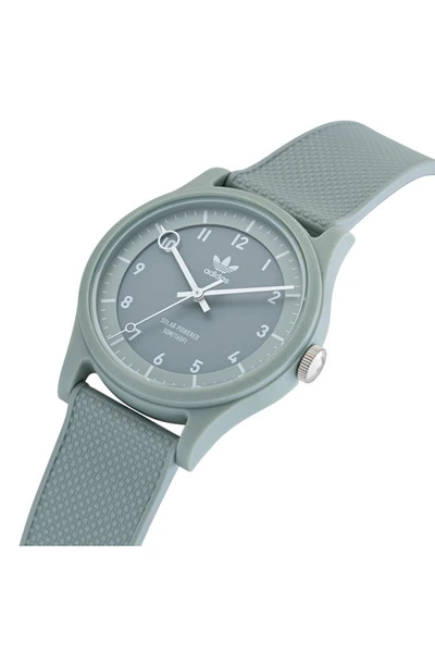 Shop Adidas Originals Project One Bio-resin Strap Watch, 39mm In Grey