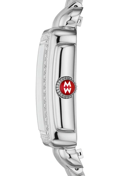 Shop Michele Deco Diamond Watch Head & Bracelet, 29mm In Silver/ Cashmere