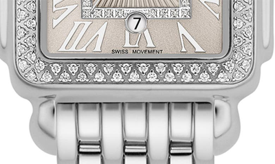 Shop Michele Deco Diamond Watch Head & Bracelet, 29mm In Silver/ Cashmere
