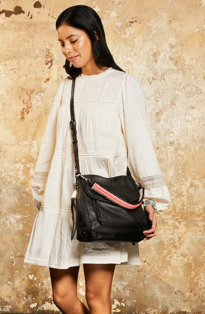 Shop Aimee Kestenberg All For Love Convertible Leather Shoulder Bag In Black Multi
