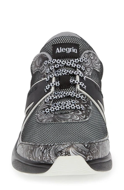 Traq By Alegria Qarma Sneaker In Wild Child Black Leather