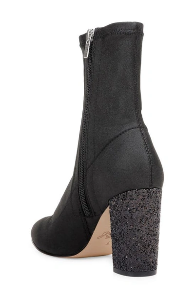 Jewel Badgley Mischka Women's Jovanna Mid-shaft Evening Bootie Women's Shoes In Black Fabric