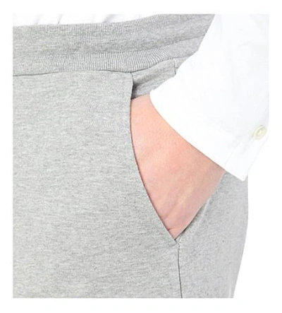 Shop Thom Browne Striped Cotton-jersey Jogging Bottoms In Grey