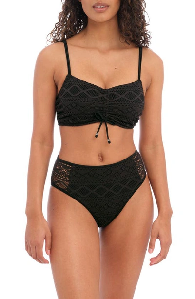 Shop Freya Concealed Underwire Bralette Bikini Top In Black