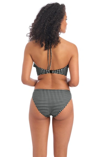 Shop Freya Check In Underwire Bandeau Bikini Top In Monochrome