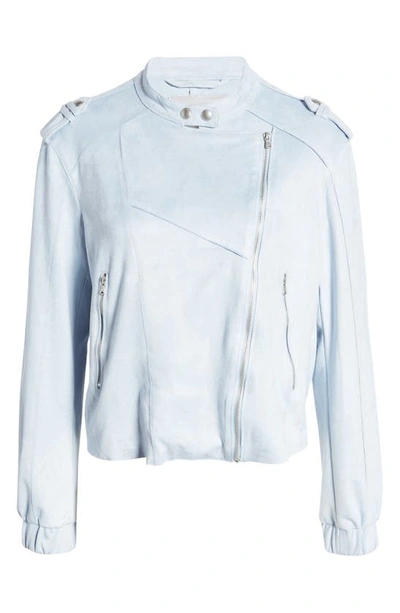 Blanknyc Faux Suede Moto Bomber In Vapor