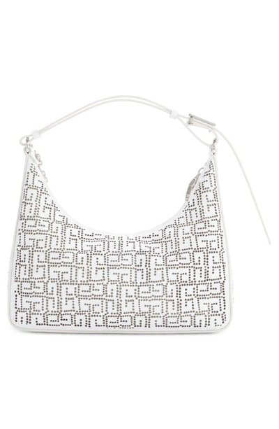 Shop Givenchy Moon Cut Small Leather Hobo Bag In Ivory