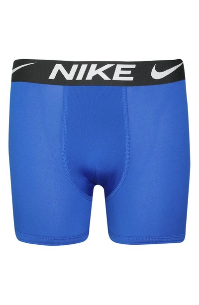 Shop Nike Kids' Essential Dri-fit Micro Assorted 3-pack Boxer Briefs In Game Royal