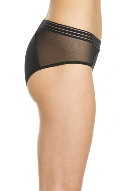 Shop Saalt Period & Leakproof Regular Absorbency Mesh Hipster Panties In Volcanic Black