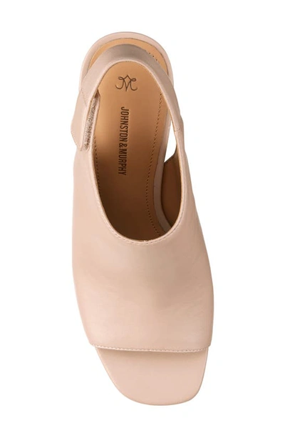 Johnston & Murphy Evelyn Open Toe Sandal Bootie In Blush Glove