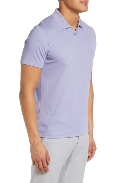 Robert Barakett Casey Johnny Collar Polo In Heirloom Lilac