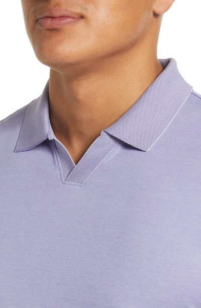 Robert Barakett Casey Johnny Collar Polo In Heirloom Lilac