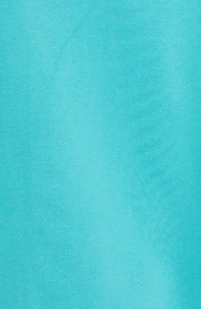 Shop Versace Dream Via Gesù Logo Mixed Media Sweatshirt In Turquoise