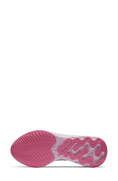 Nike React Phantom Run Flyknit 2 Running Shoe In White/ White/ Volt/ Pink Glow