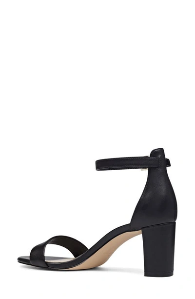 Nine West Women's Pruce Round Toe Block Heel Dress Sandals In Black Patent
