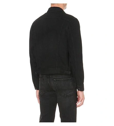 Shop Tom Ford Cotton Denim Jacket In Black