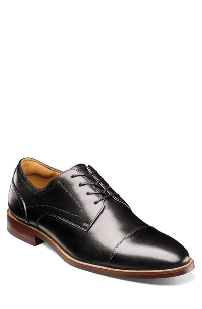 Shop Florsheim Ruvo Cap Toe Derby In Black