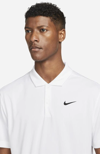 Shop Nike Court Dri-fit Polo In White/ Black