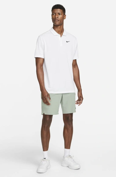 Shop Nike Court Dri-fit Polo In White/ Black