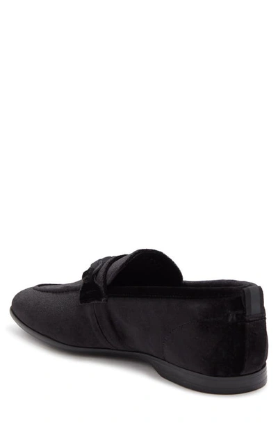 Shop Kenneth Cole New York Nathan Velvet Tonal Bit Loafer In Black Velvet