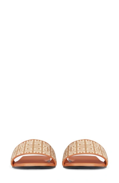 Shop Givenchy 4g Raffia Slide Sandal In Beige