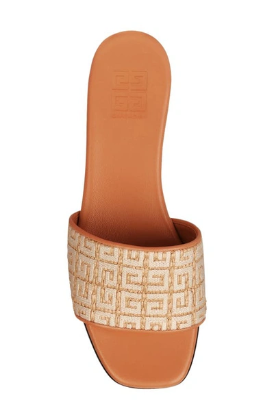 Shop Givenchy 4g Raffia Slide Sandal In Beige