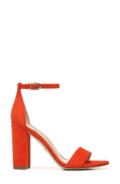 Shop Sam Edelman Yaro Ankle Strap Sandal In Bright Red