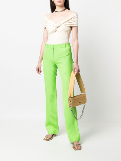 Shop Jacquemus Pantaloni Meloia Clothing In Green