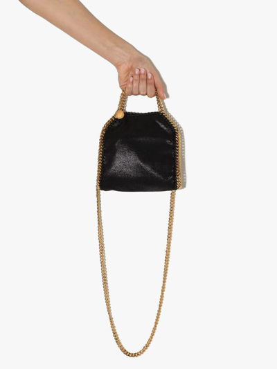 Shop Stella Mccartney Mini Falabella Tote Bag In Black