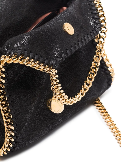 Stella Mccartney Falabella Tiny Chain-link Tote Bag In Black