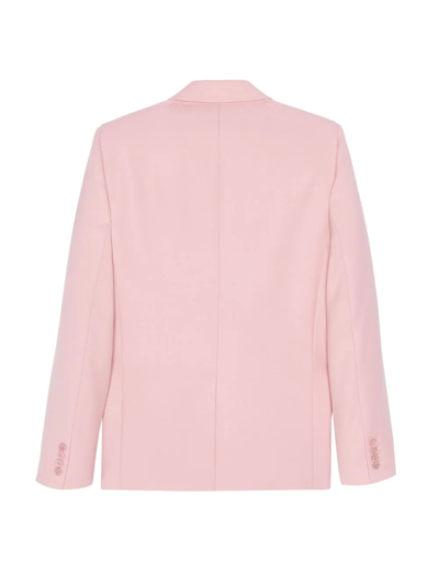 Shop Saint Laurent Single-breasted Blazer In Pink