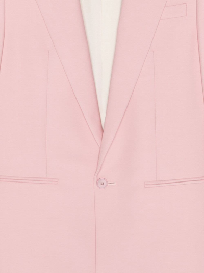 Shop Saint Laurent Single-breasted Blazer In Pink