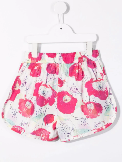 Andorine Floral-print Shorts In Pink