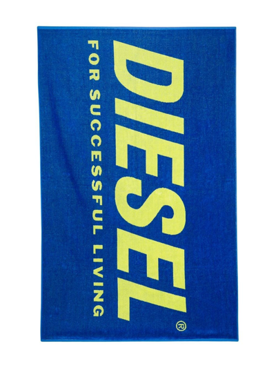 Shop Diesel Herty Logo-print Towel In Blue