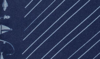 Shop Cufflinks, Inc Nautical Silk Pocket Square In Blue