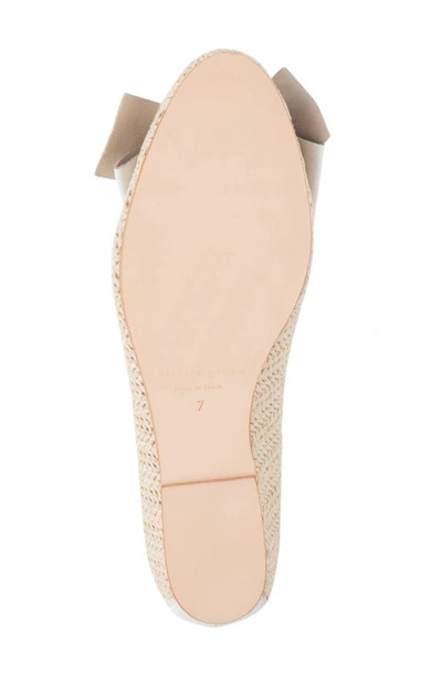 Patricia Green St. Tropez Bow Raffia Flat In White Straw