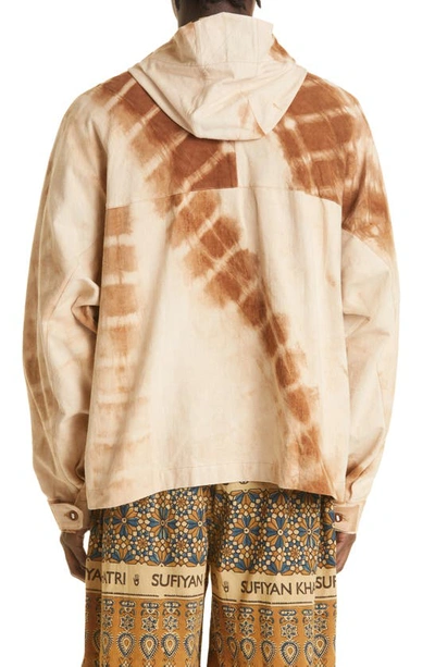 Shop Story Mfg. Forager Tie Dye Organic Cotton Jacket In Bark Ripple