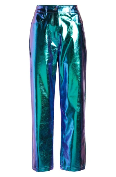 Shop Amy Lynn Shiny Straight Leg Pants In Lilac