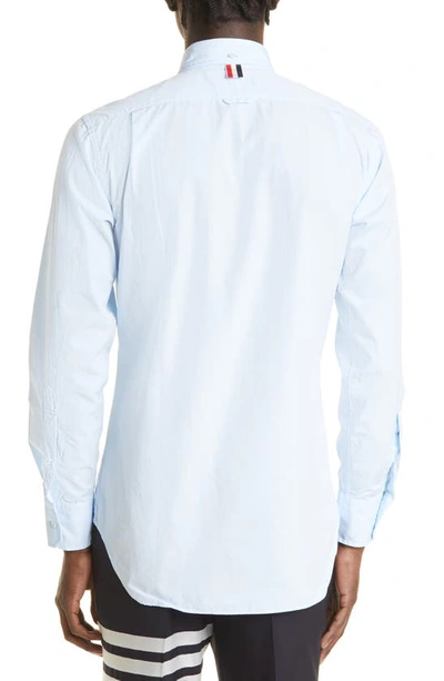 Shop Thom Browne Classic Fit Poplin Button-up Shirt In Light Blue