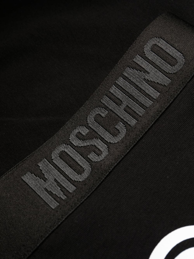 Shop Moschino Logo-waistband Boxers In Black