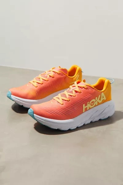 Shop Hoka One One Rincon 3 Sneaker In Camellia/radiant Yellow, Women's At Urban Outfitters