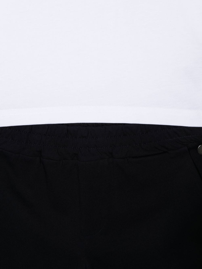 Shop Moncler Logo-patch Cotton Shorts Set In White