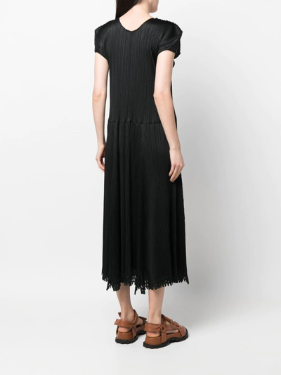 Pre-owned Issey Miyake 2000s Pleats Please A-line Dress In Black