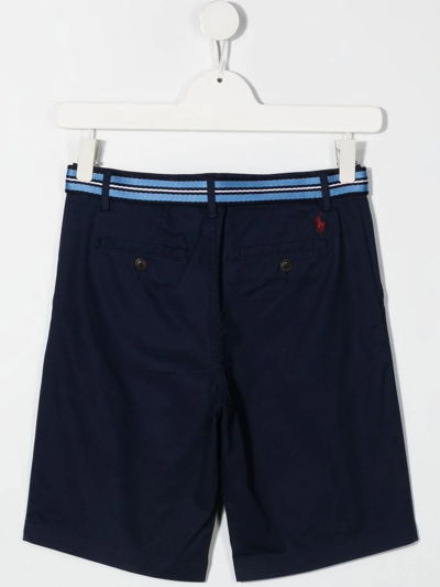 Shop Ralph Lauren Belted Casual Shorts In Blue