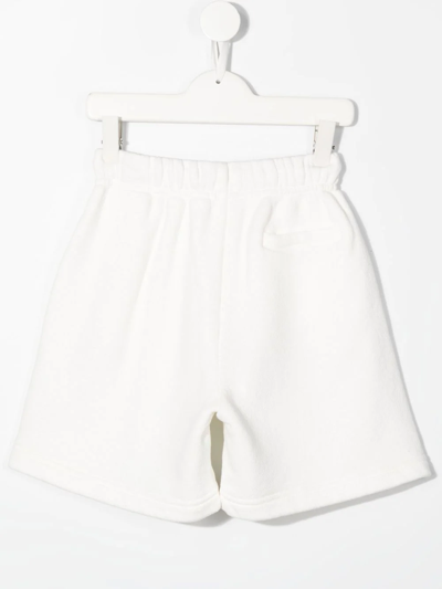 Palm Angels Palm Tree-print Track Shorts In White