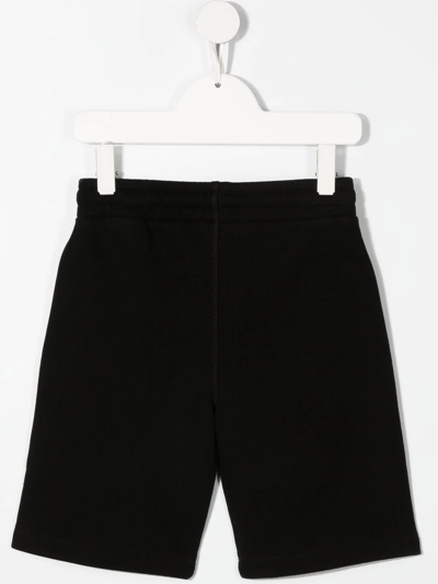 Shop Off-white Embroidered-logo Drawstring Shorts In Black